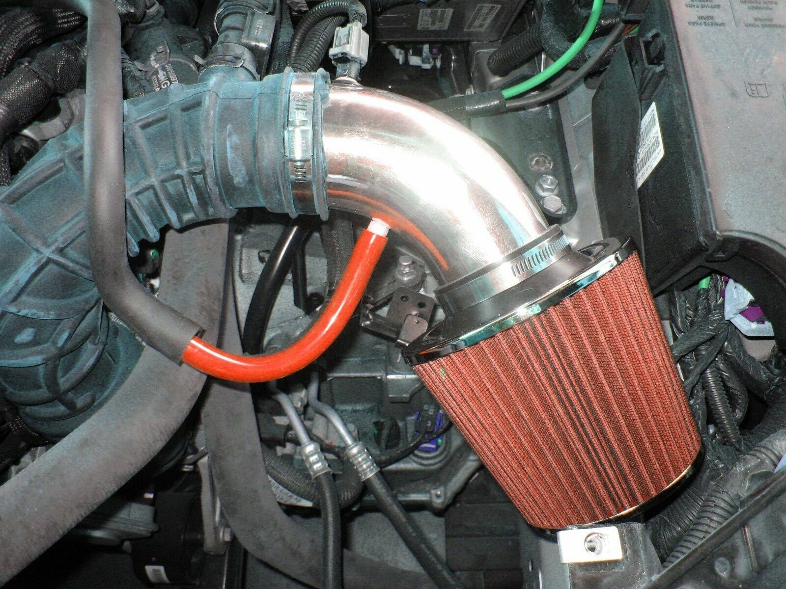 BCP RED 07-10 Avenger Sebring 2.4L L4 Short Ram Racing Intake + Filter