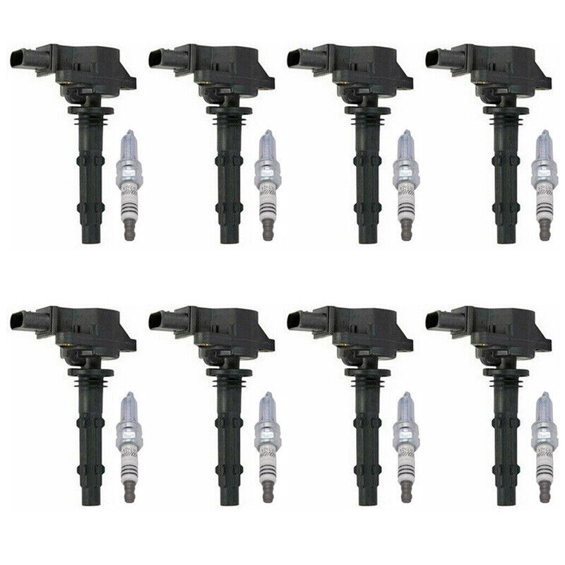 8X Ignition Coils + 8X Spark Plugs for 2007-2015 Mercedes-Benz 4.7L 5.5L UF535