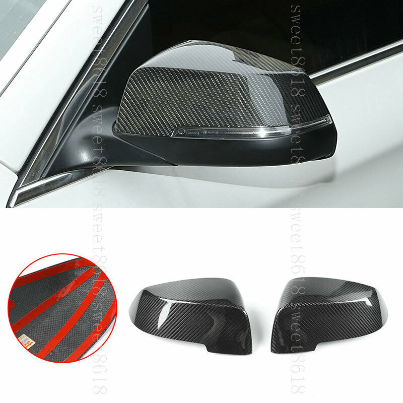 Real Carbon Fiber Side Wing Mirror Cover Trim For BMW 5 7 Series F10 F02 5GT F07