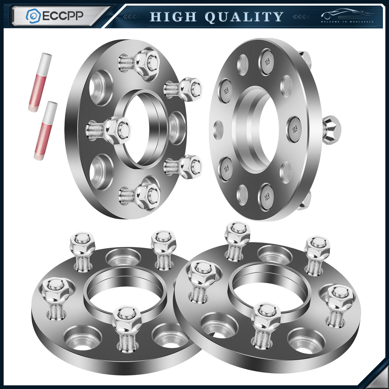 4P 15mm 5x4.5 Hub Centric Wheel Spacers For Nissan 350Z 2003-2009 370Z 2009-2023
