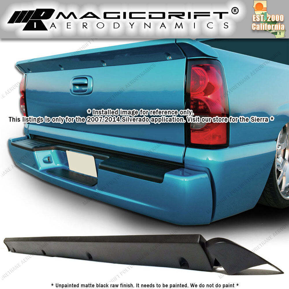 For 07-13 Chevy Silverado Truck Tailgate Cover Intimidator SS Spoiler Wing