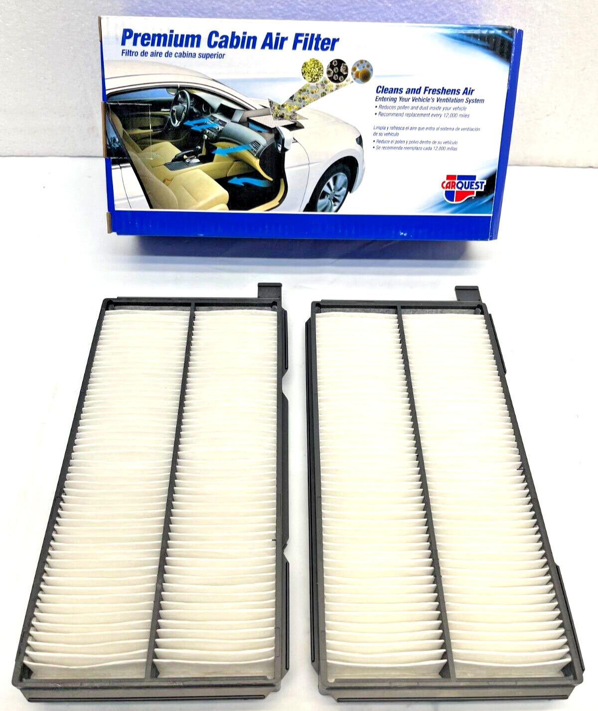 CARQUEST Cabin Air Filters (2 pack kit as shown) for 1999-2004 Chevrolet Tracker