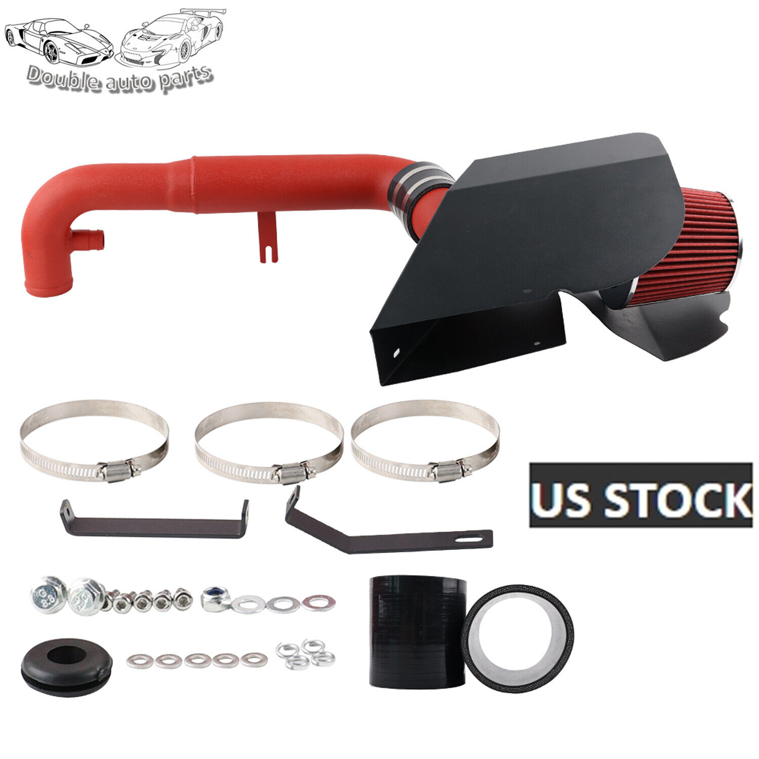 For 2011-12 Golf GTI MK6 2.0 Audi A3 EA113 Red Cold Air Intake System Filter Kit
