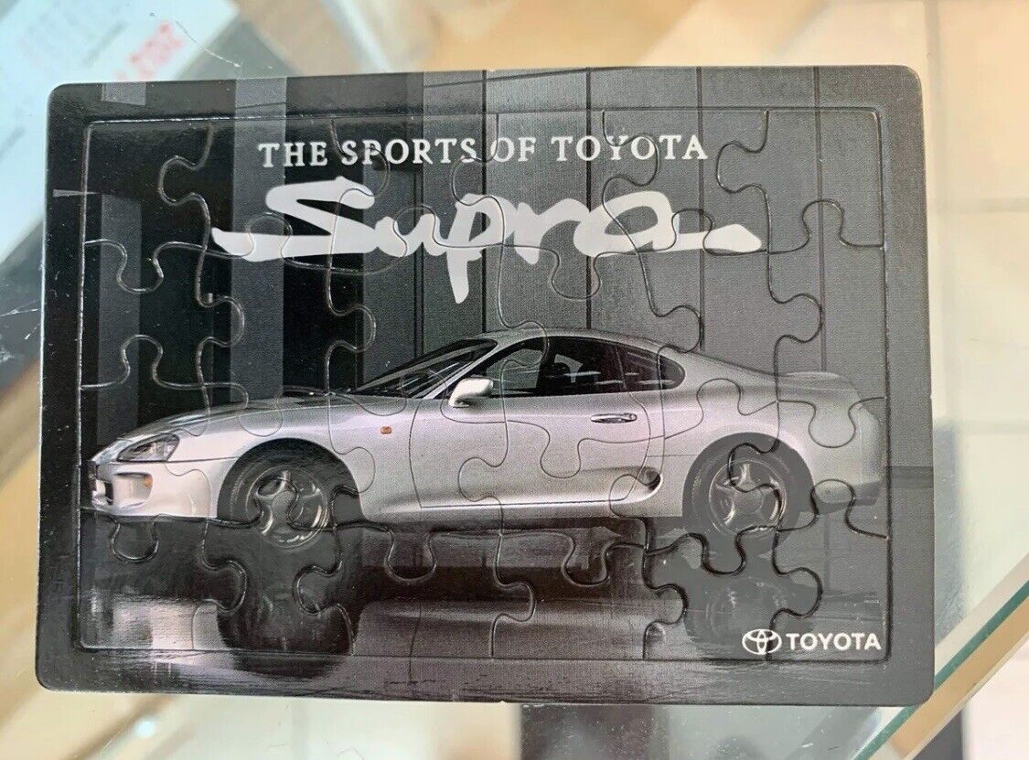 Extremely Rare 90's MKIV Toyota Supra OEM Dealer Collector Card, Puzzel, & Towel