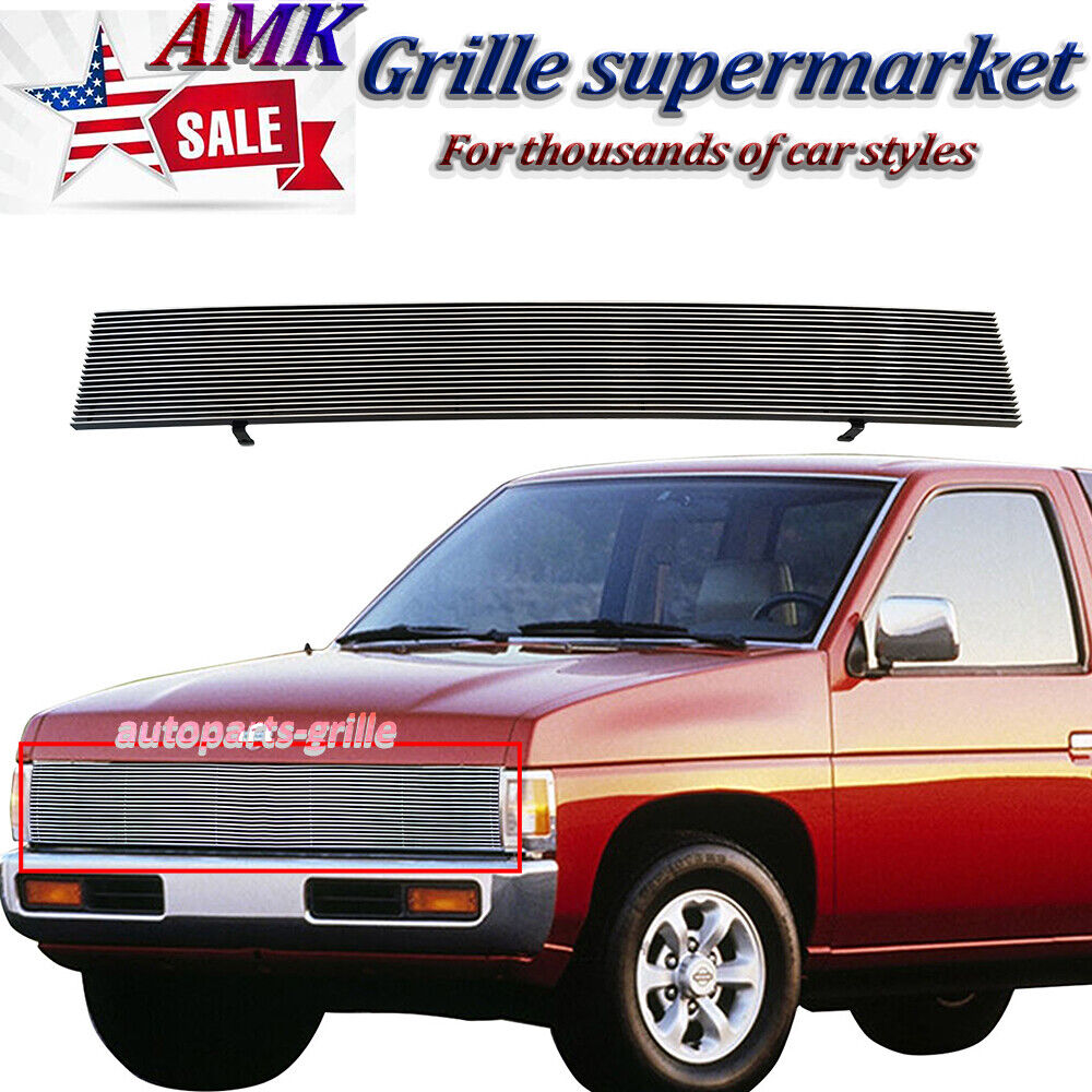 Billet Grille For 1986-1997 Nissan Pickup Phantom Grill Upper Insert Chrome 1995