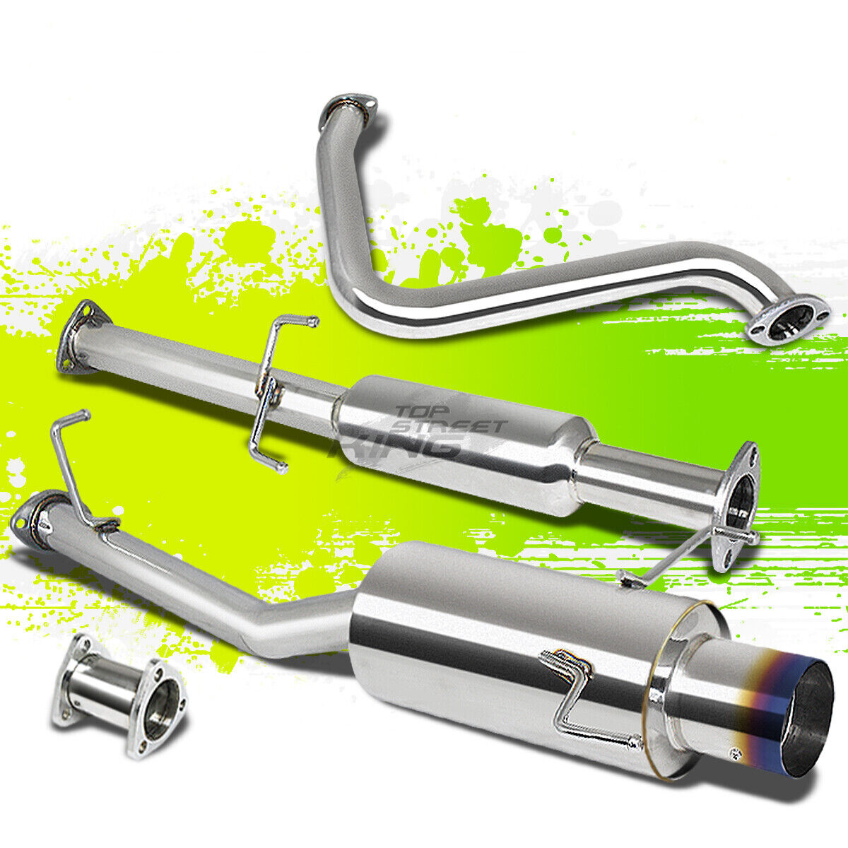 SINGLE PATH STAINLESS CAT CATBACK EXHAUST FOR 97-01 HONDA PRELUDE BB6 H22A4