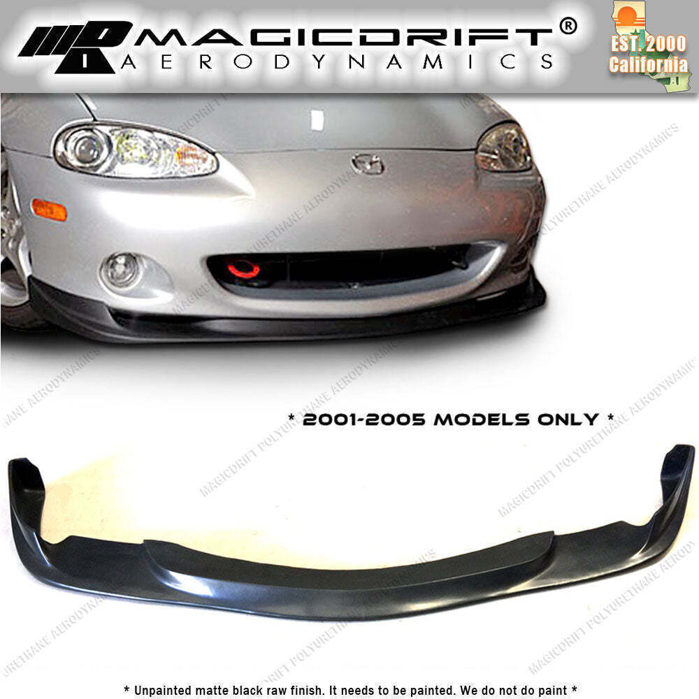 For 01-05 Mazda Miata MX-5 GV Style Front Lower Bumper Lip Spoiler Apron Urthane