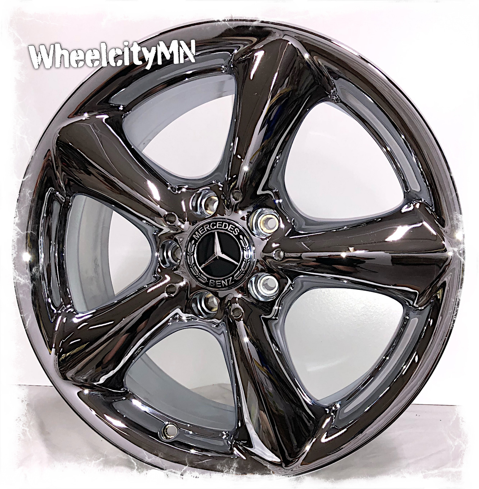 17 inch chrome OE replica wheels fits Mercedes E320 C230 C350 5x112 +37