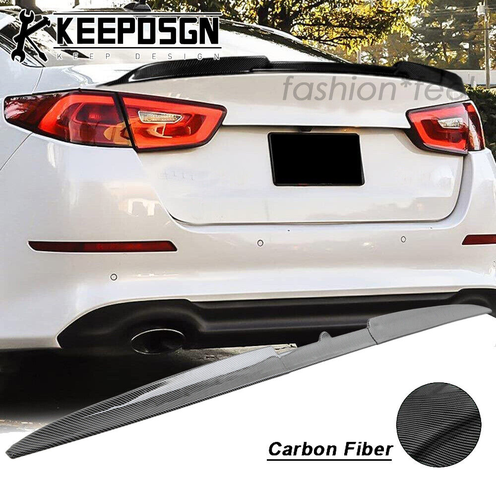 CARBON FIBER Car Rear Trunk Window Spoiler Wing for Kia Optima Forte Sedan Coupe