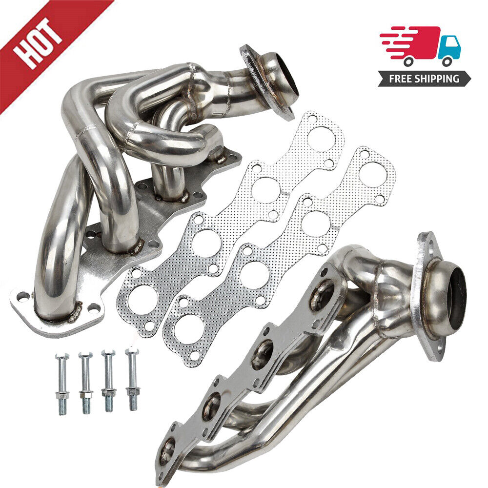Stainless Steel Exhaust Manifold Headers For 97-03 Ford F150 F250 Expedition 