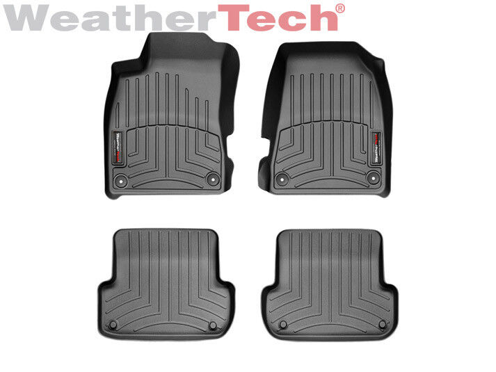 WeatherTech Floor Mats FloorLiner for Audi A4/S4/RS4 - 1st & 2nd Row - Black