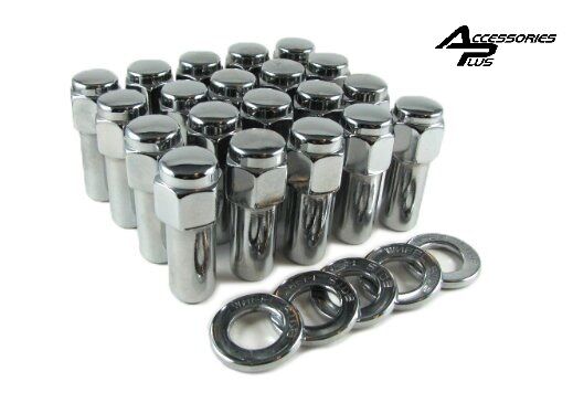 20 Pc 7/16 WELD CRAGAR WHEEL SST LUG NUTS CHEVY With CHROME WASHERS #8852