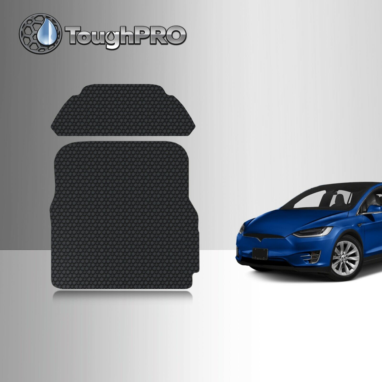 ToughPRO Heavy Duty Black Rubber For 2017-2021 Tesla Model X Frunk + Trunk Mat