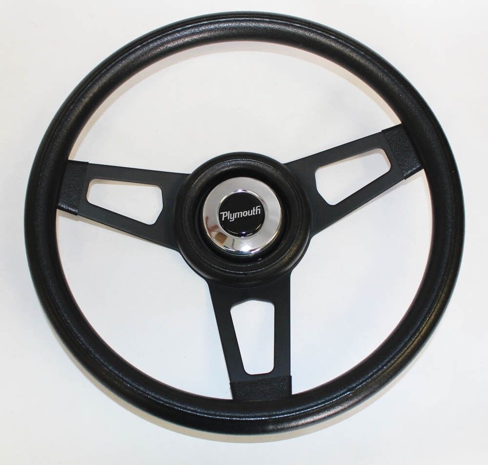 68-69 Road Runner Barracuda Cuda Grant Black Steering Wheel 13 3/4\