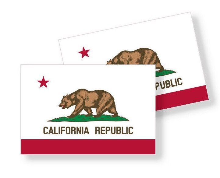 CALIFORNIA STATE FLAG STICKERS Vinyl Decal Choose Size Set of Stickers