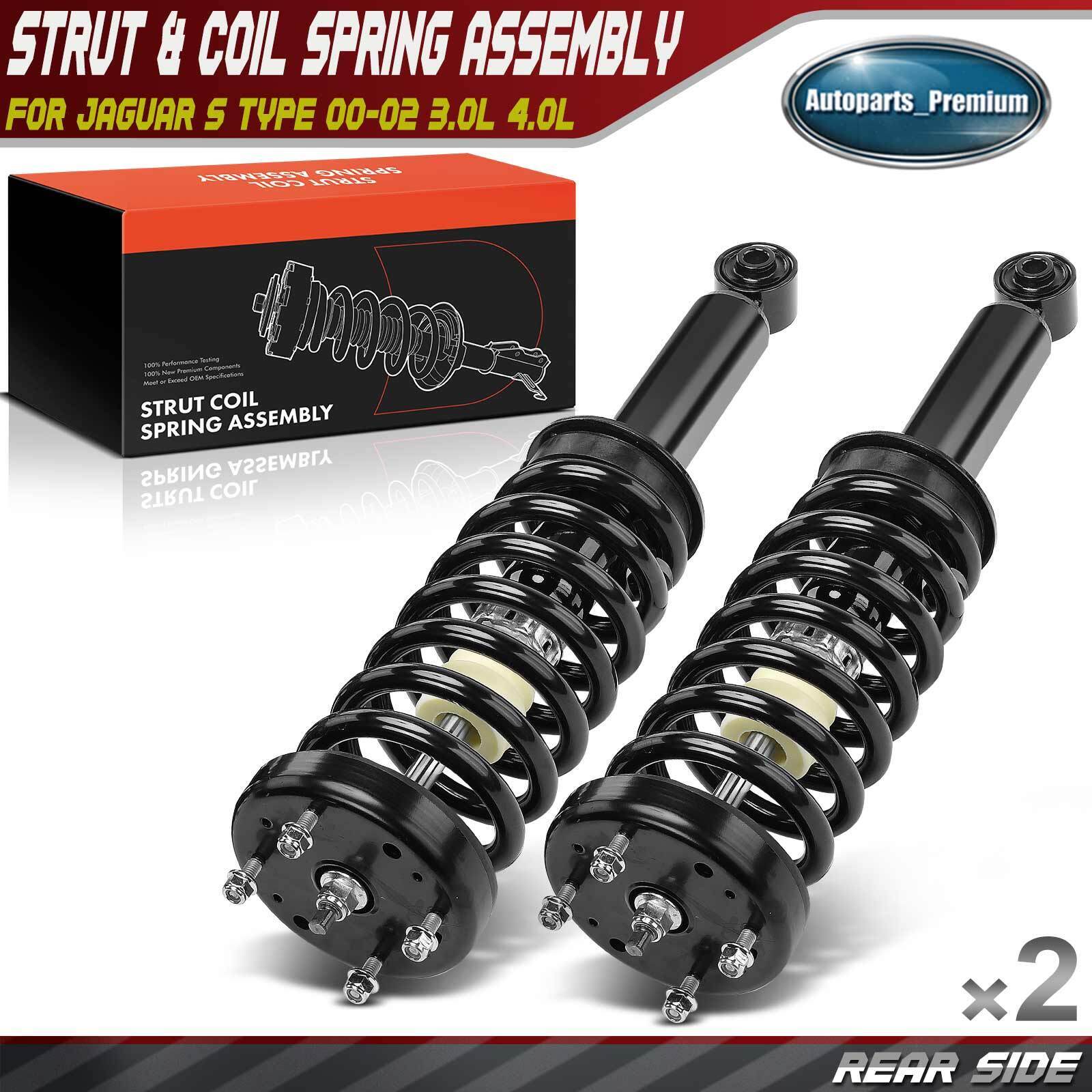 2x Rear Complete Strut & Coil Spring Assembly for Jaguar S Type 00-02 3.0L 4.0L
