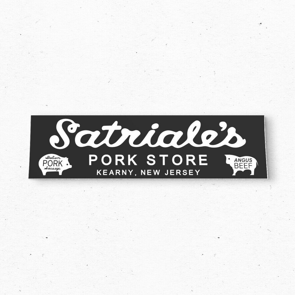 Satriale's Bumper Sticker - Pork NJ Sopranos Vintage Style - Vinyl Decal 80s 90s