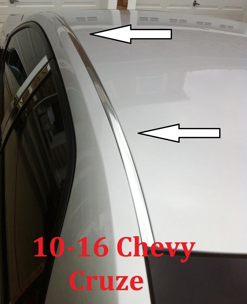 For 2010-2016 CHEVY CRUZE CHROME ROOF TOP TRIM MOLDING KIT
