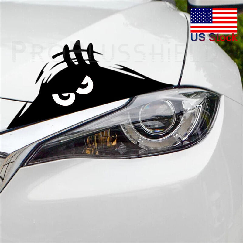 Black 3D Funny Peeking Eyes For Car Bumper Window Wall Vinyl Decal Sticker Hot