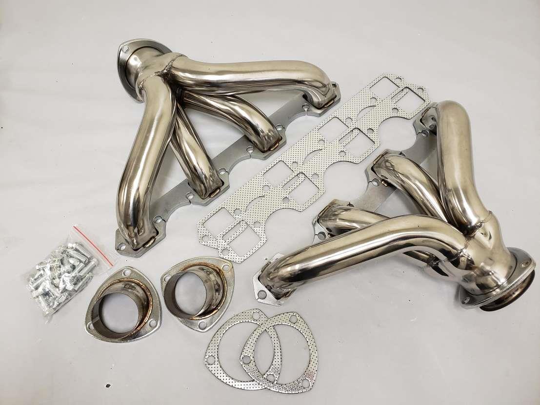 Cadillac Polished STAINLESS Hugger Shorty HEADERS 425 472 500 Engines DISPLAY
