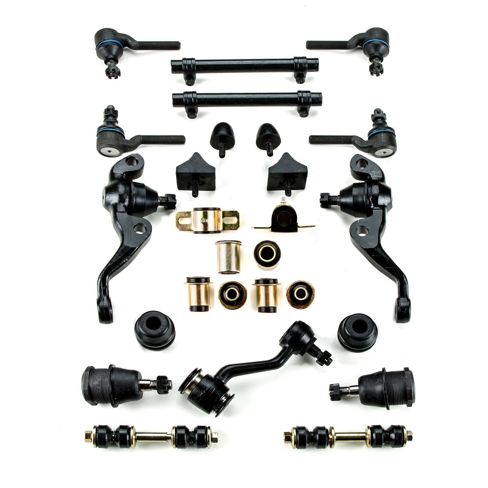 Black Poly Front End Suspension Master Kit For 1970 - 1972 Dodge Charger Coronet