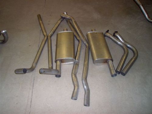1957 FORD THUNDERBIRD DUAL EXHAUST SYSTEM, ALUMINIZED WITHOUT RESONATORS