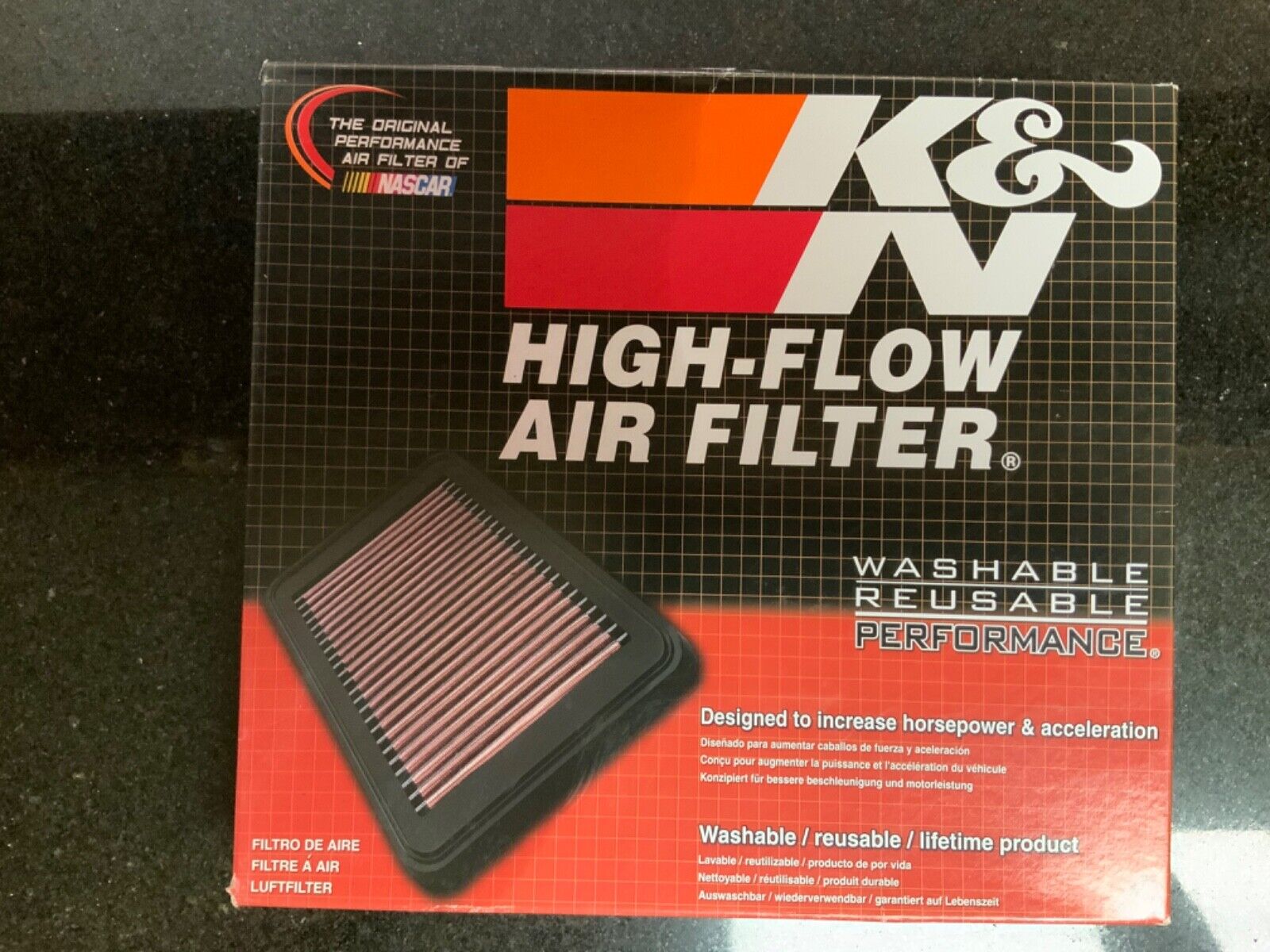 33-2298 K&N Air Filter Replacement Filter: 2005-2010 Ford Mustang & GT (3)