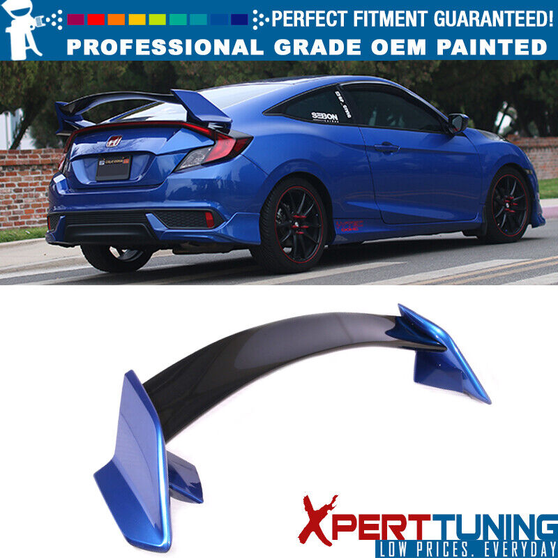 Fits 16-20 Honda Civic X 10th Gen Coupe Type R Trunk Spoiler - Painted Color