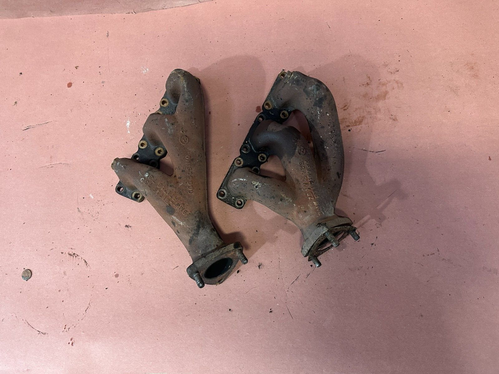BMW E34 525I Front & Rear Exhaust Manifold Header Pair OEM #92295