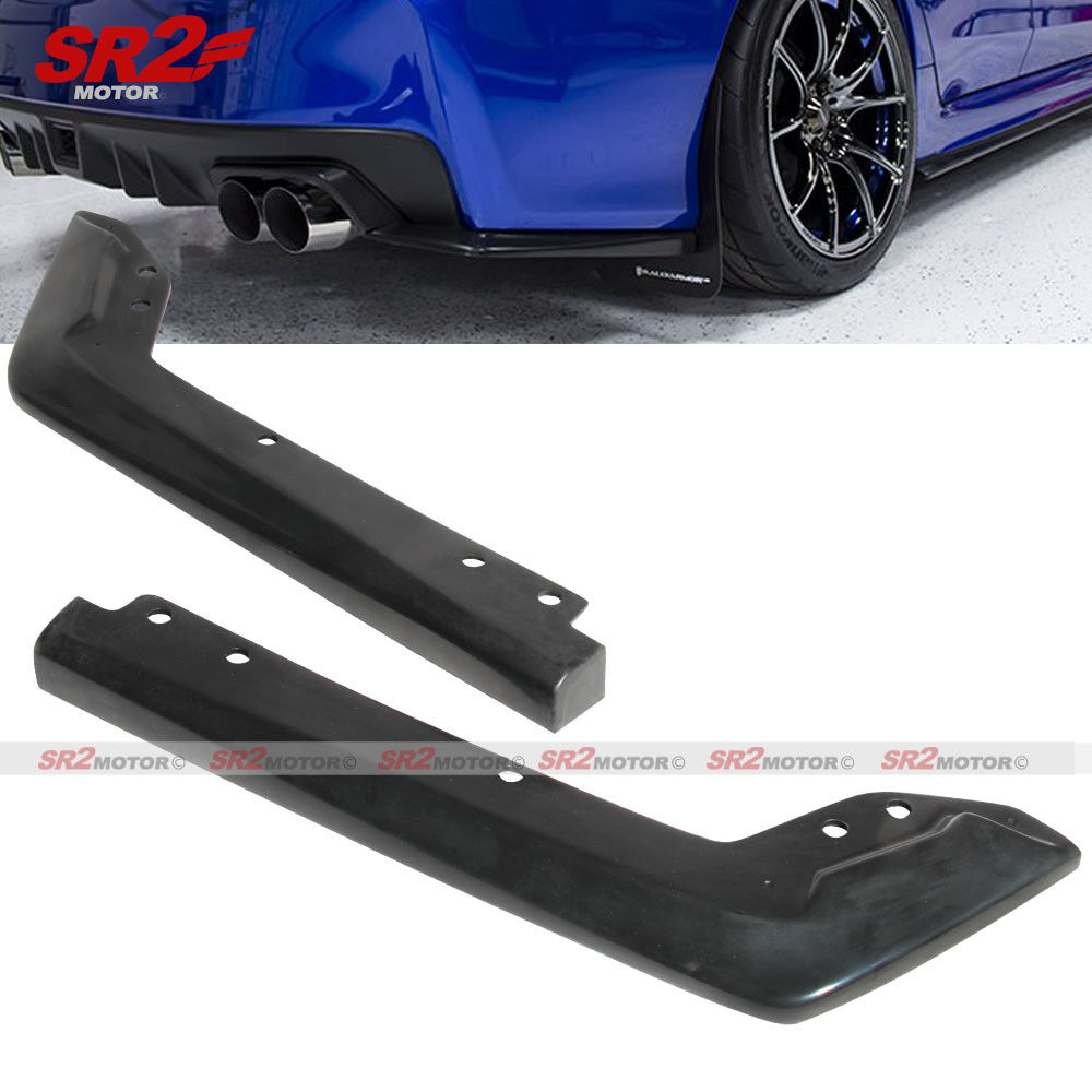 Rear Body PU Bumper Lip Kit Add-on Apron Cap Spoiler fits 15-18 Subaru WRX STI