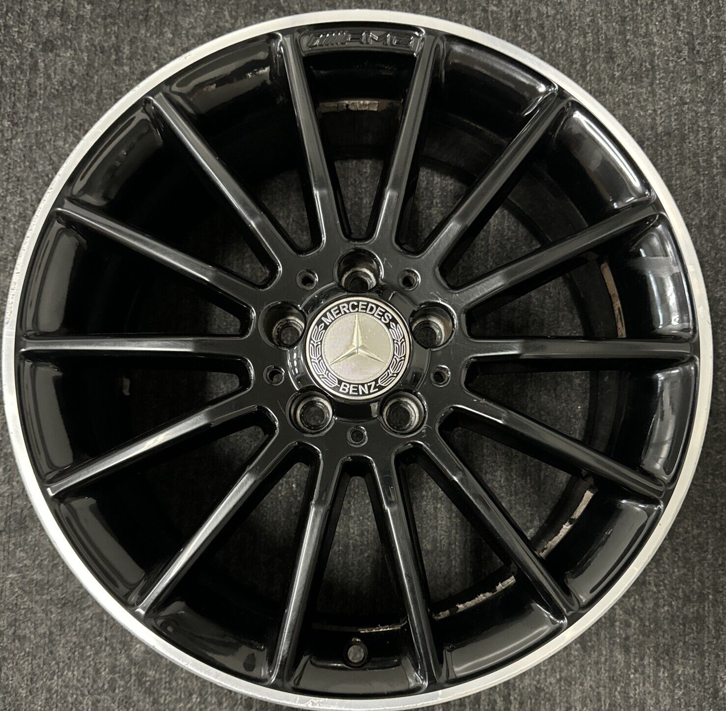 Mercedes A250 A220 CLA250 19-21 aluminum OEM wheel rim 18 x 7.5 Black