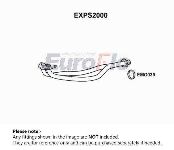 Exhaust Pipe Front EXPS2000 EuroFlo Genuine Top Quality Guaranteed New