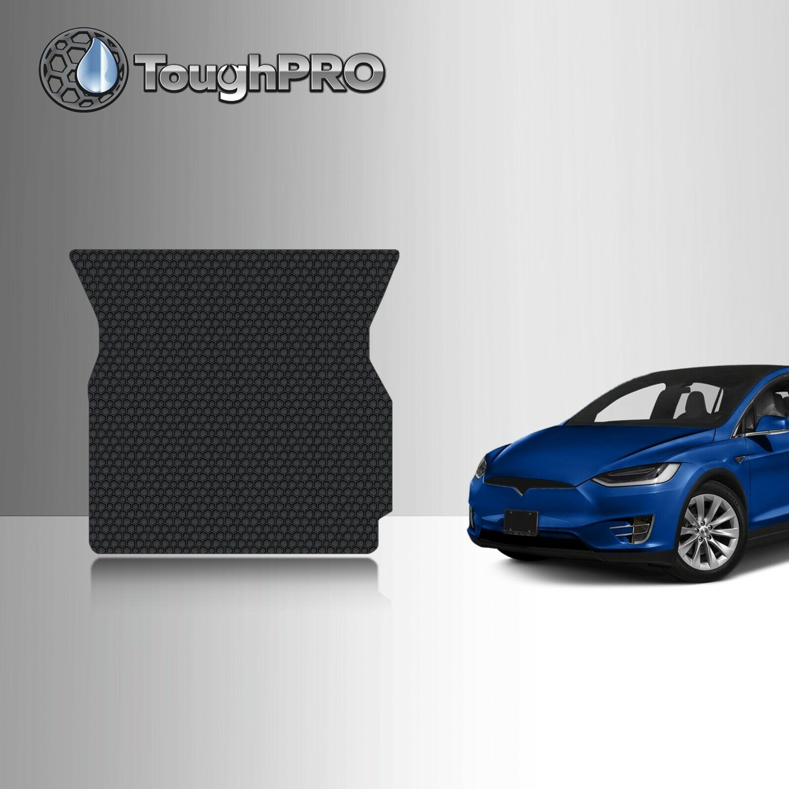 ToughPRO Black Rubber For 2016-2021 Tesla Model X Trunk Mat for 5 Seater only