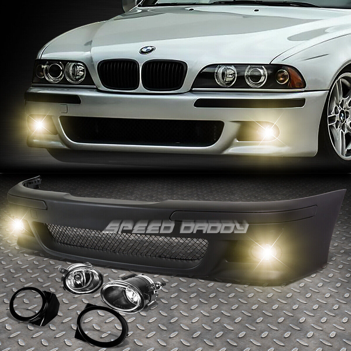FOR 96-03 BMW E39 5SERIES M5 STYLE REPLACEMENT FRONT BUMPER BODY KIT+FOG LIGHT