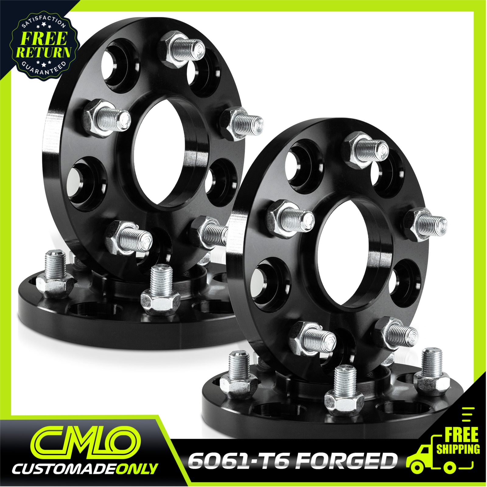 4) 15mm Black Hubcentric 5X100 To 5X114.3 Wheel Adapters 56.1mm Fits Subaru Only