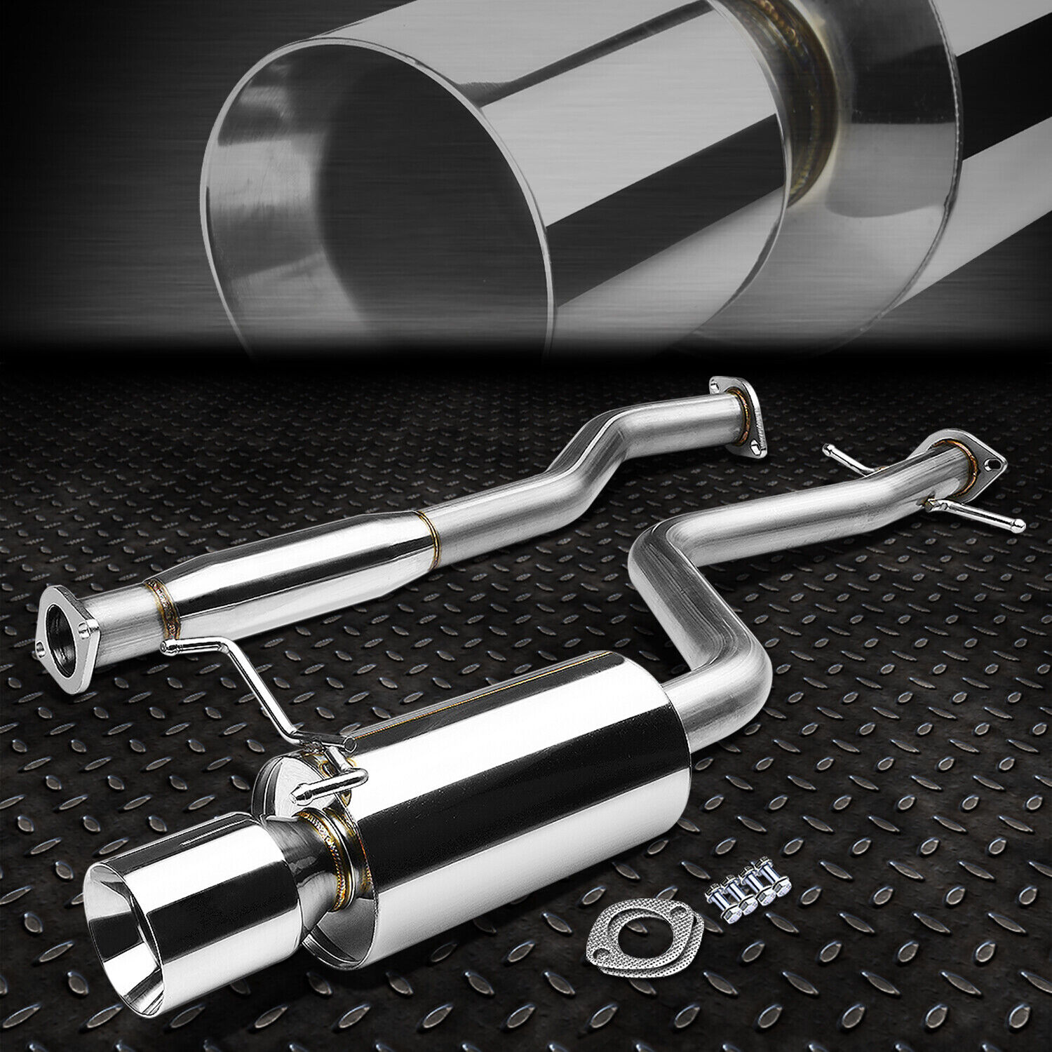 FOR ALTEZZA IS 2JZ XE10 BOLT-ON STAINLESS CATBACK EXHAUST MUFFLER 4\