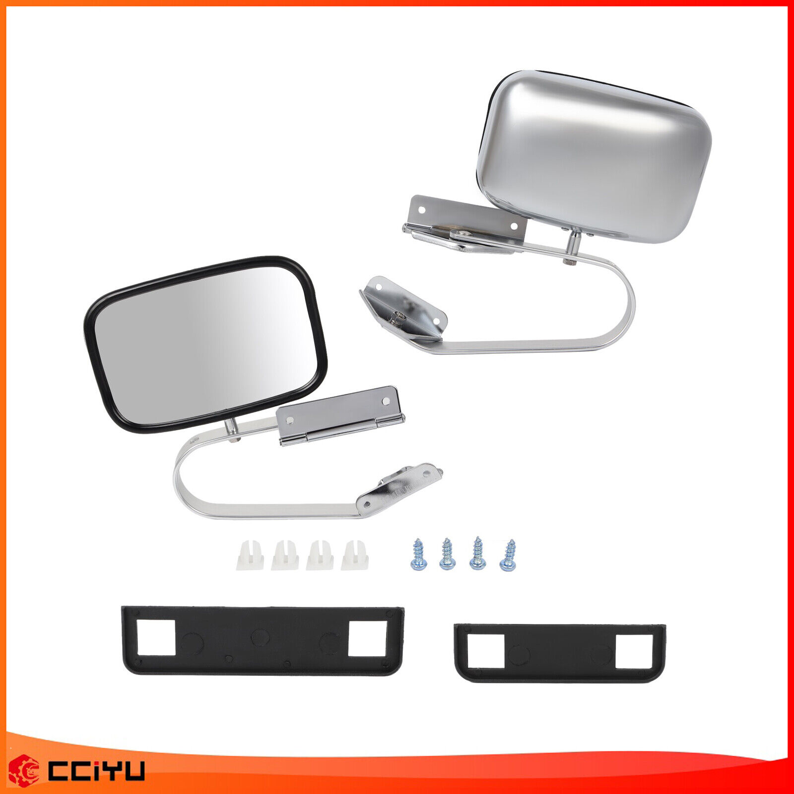 For 80-96 Ford Bronco Explorer F150 350 Ranger Manual Mirrors pair Side View