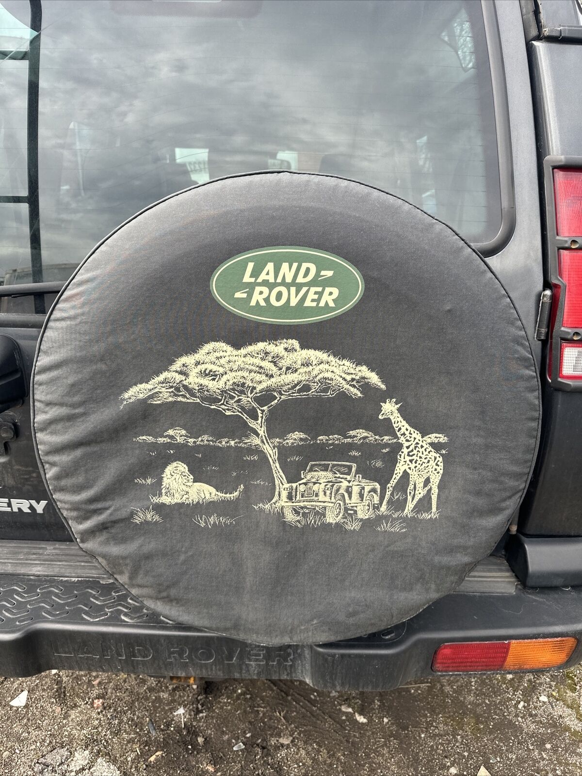 Spare Tire Soft Wheel Cover, Safari & Land Rover Logo, 32-Inch Diameter **