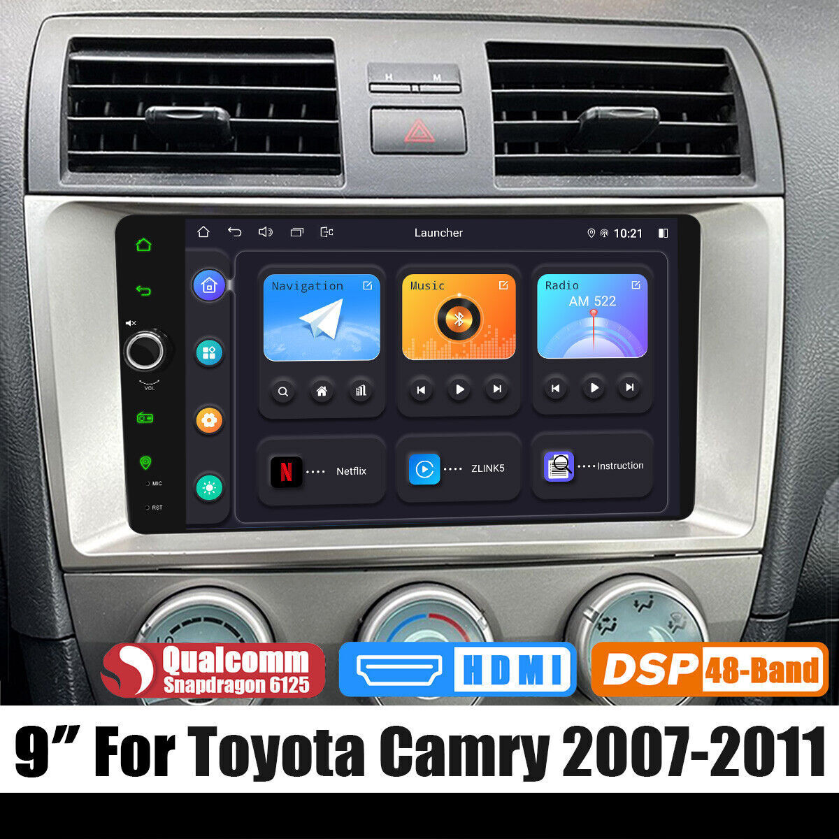 JOYING Qualcomm 9inch For 2007-2011 Toyota Camry Aurion Carplay Android Auto GPS