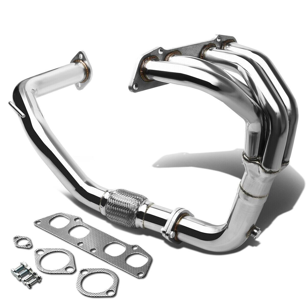 FOR TOYOTA MR2 SW20 2.2L NON TURBO STAINLESS EXHAUST CHROME HEADER+GASKET+O2