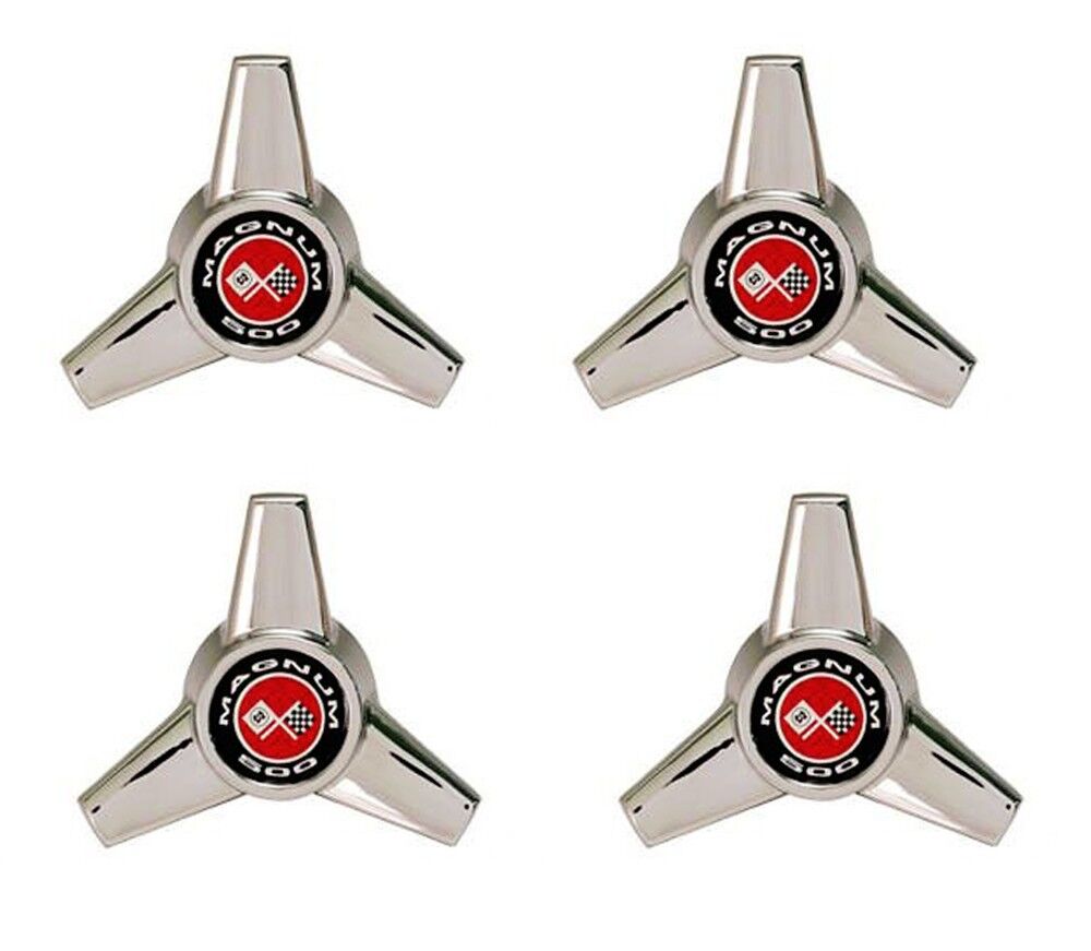 NEW Ford Mustang Magnum 500 Spinner Hub Caps Wheel Centers Set of 4 Knock Off