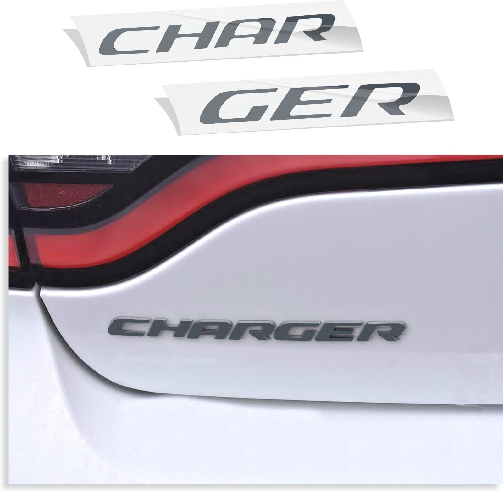 CHARGER Emblem Overlay Decal for 2015-2023 Dodge Charger