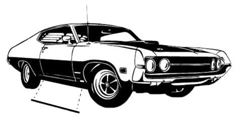 1970 TORINO GT ROCKER MOLDINGS SET MADE IN USA