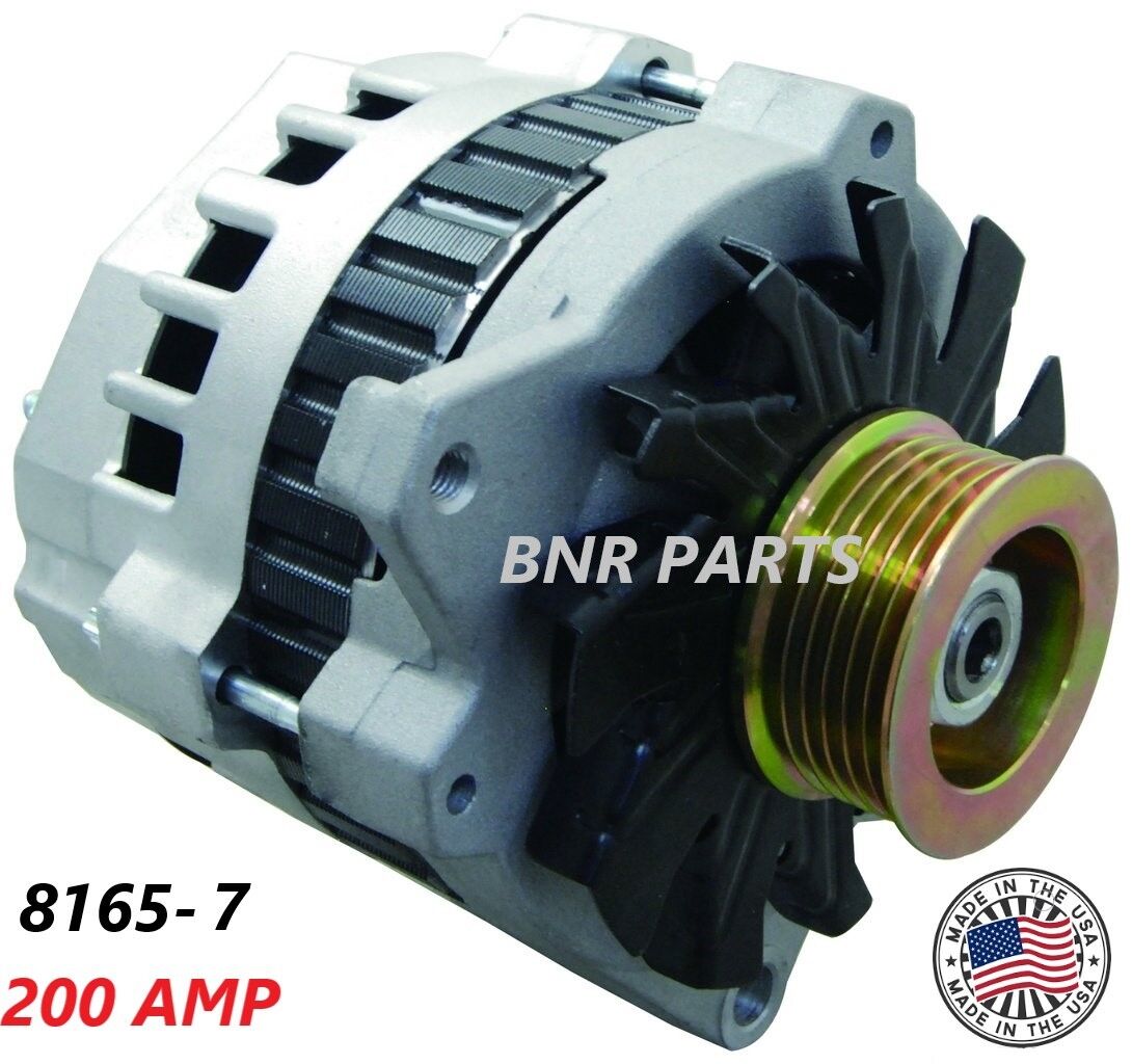 200 AMP 8165-7 ALTERNATOR CHEVY GMC NEW HIGH OUTPUT HD MADE IN USA PERFORMANCE