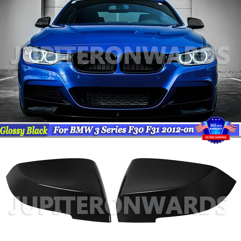 Gloss Black Rearview Mirror Cover Caps For BMW F30 F31 320i 328i 330i 335i 340i