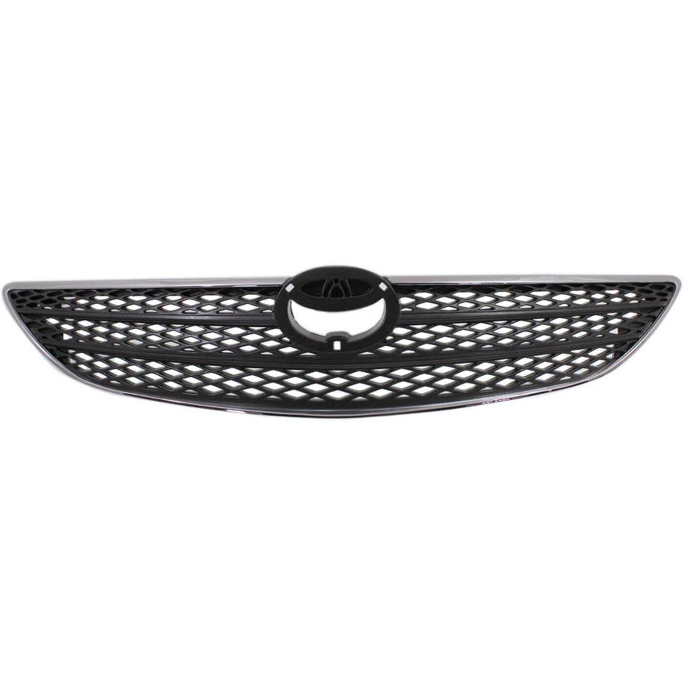 Grille For 2002-2004 Toyota Camry Chrome Shell w/ Silver Insert Plastic