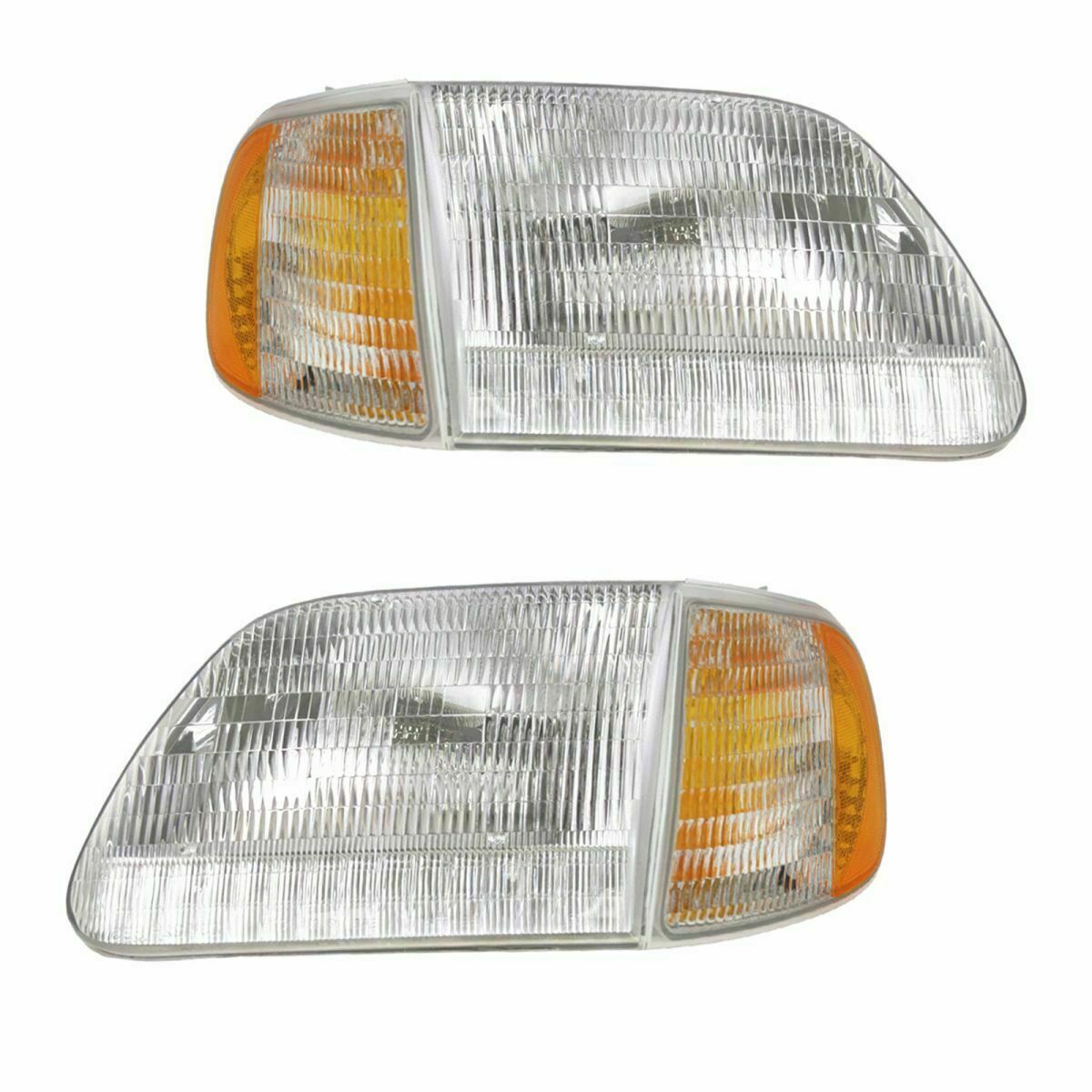 FIT FOR 1999 - 2003 FORD F-150 HEADLIGHTS & CORNER LIGHTS PAIR RIGHT AND LEFT
