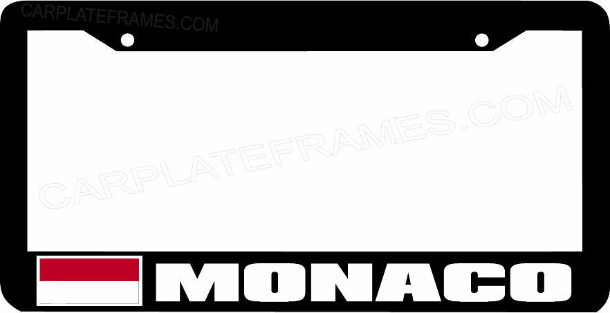 MONACO flag License Plate Frame 