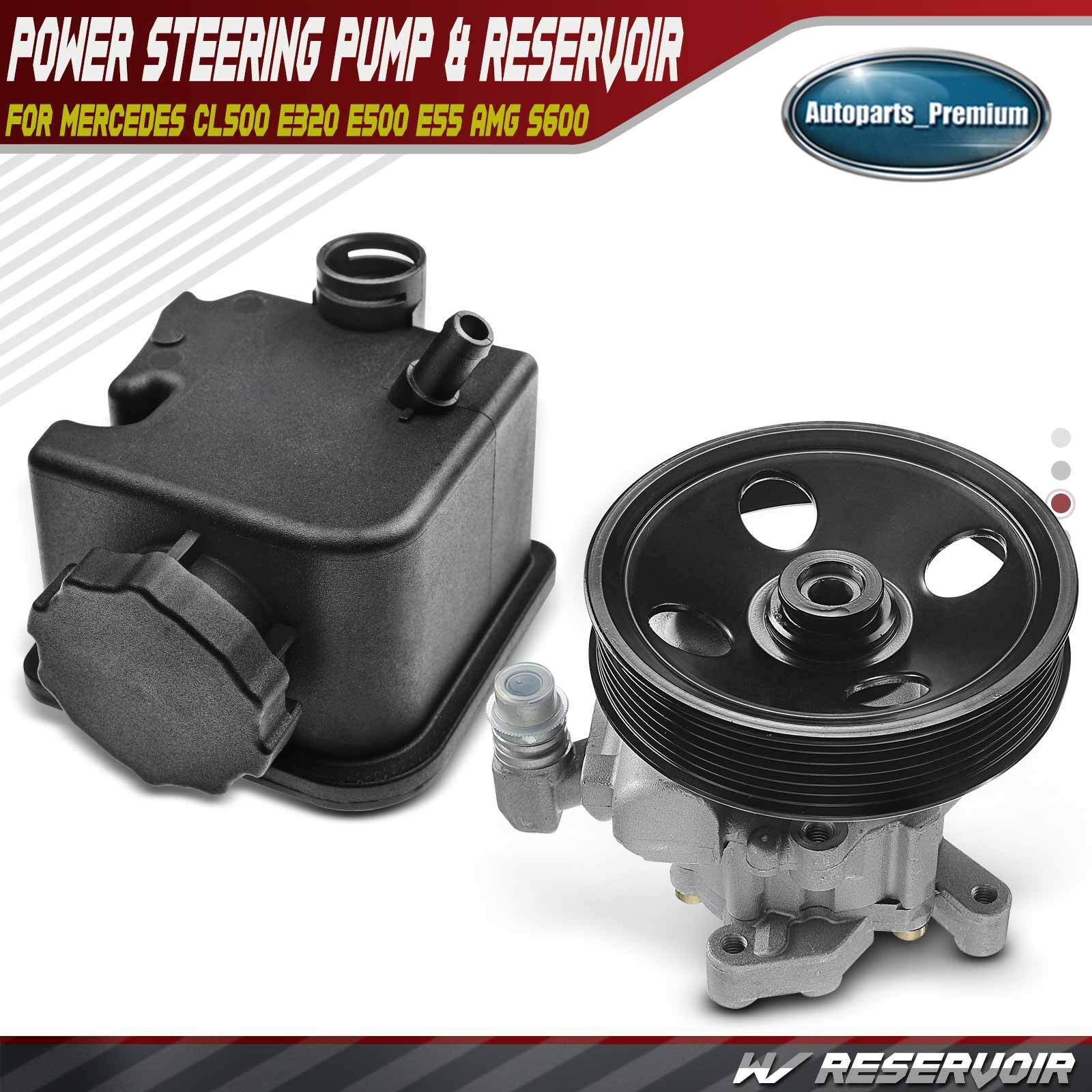 Power Steering Pump w/ Reservoir for Mercedes-Benz CL500 E320 E500 E55 AMG S600