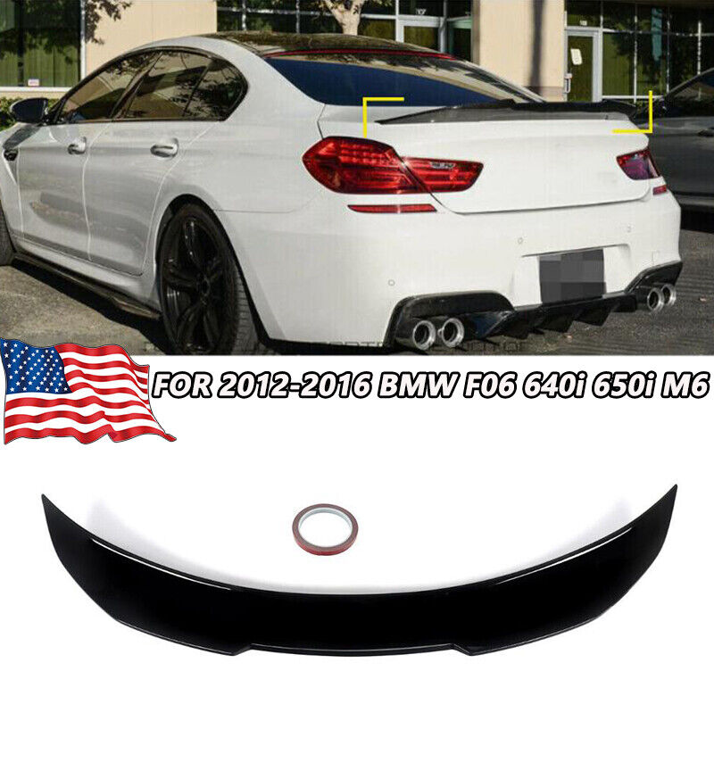 For 2012-2018 BMW 6 Series Gran Coupe F06 M6 PSM Style Gloss Black Rear Spoiler